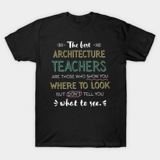 The best Architecture Teachers Appreciation Gifts - Quote Show you where to look T-Shirt